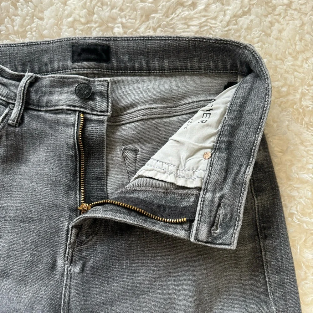 Mother Jeans The Mid Rise Dazzler Ankle Open Later Faded Black Stone Wash Sz 25 - Picture 8 of 11